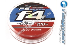  Flagman PE Hybrid F4 100m FluoOrange 0,08mm. 3,6 8lb