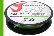 DAIWA  J-Braid x8 0,06mm 4,0kg 150m chartr.