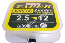 - Taper Leader Clear 15m*5PCS, Dia 2,5 (0.28-0.55mm)